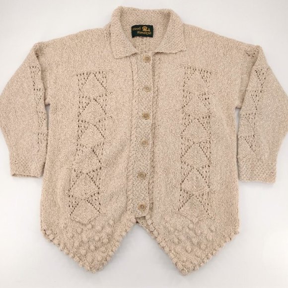 Tan Beige Cardigan Sweater - Picture 1 of 10